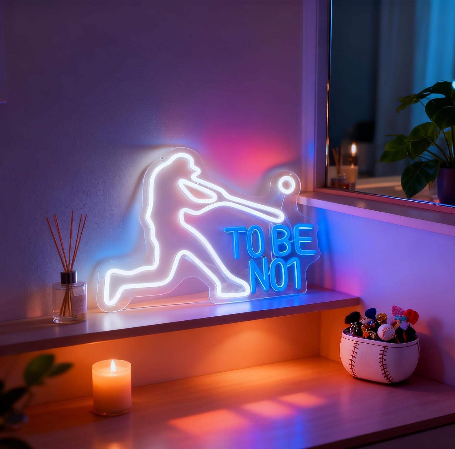 To Be No1 Neon Sign USB Dimmab - Home Gym Neon Sign recension och pris