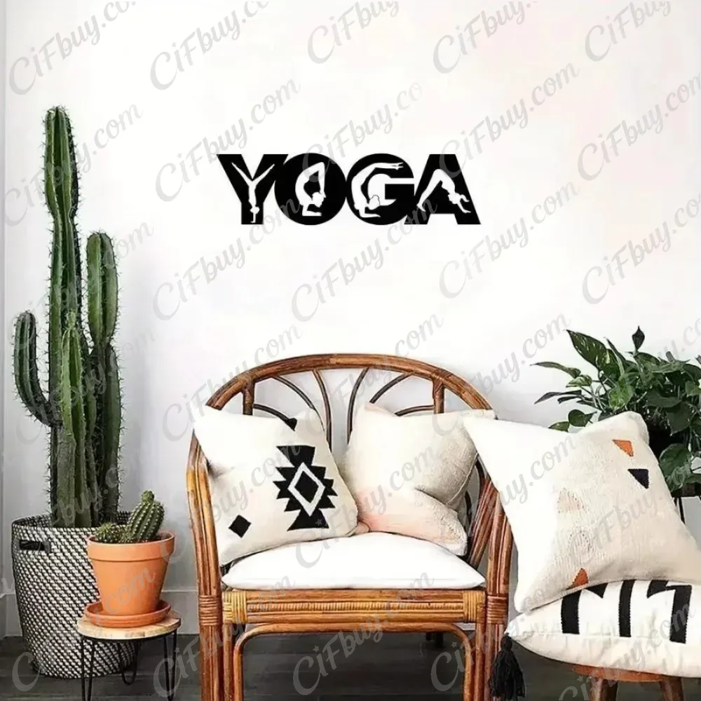 CIFBUY Yoga Poses Metal Wall A - Home Gym Yoga recension och pris