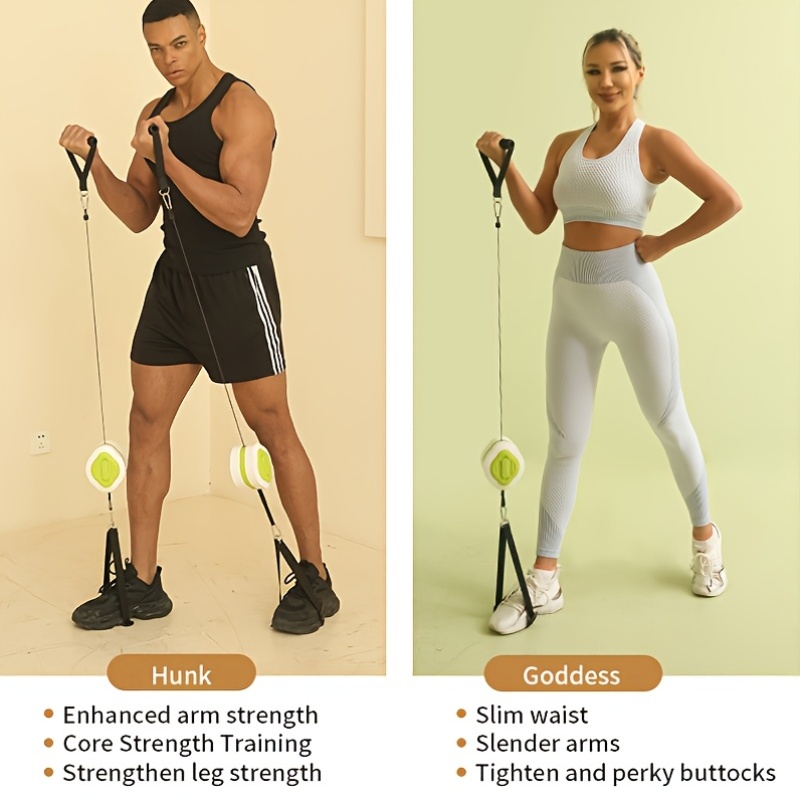 Portable Retractable Cable Tra - Home Gym Equipment Set recension och pris